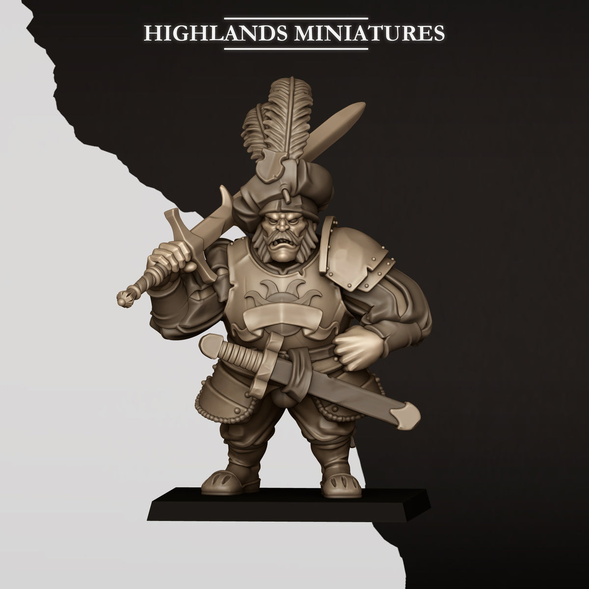 SUNLAND OGRES WITH ZWEIHANDER  by Highland Miniatures