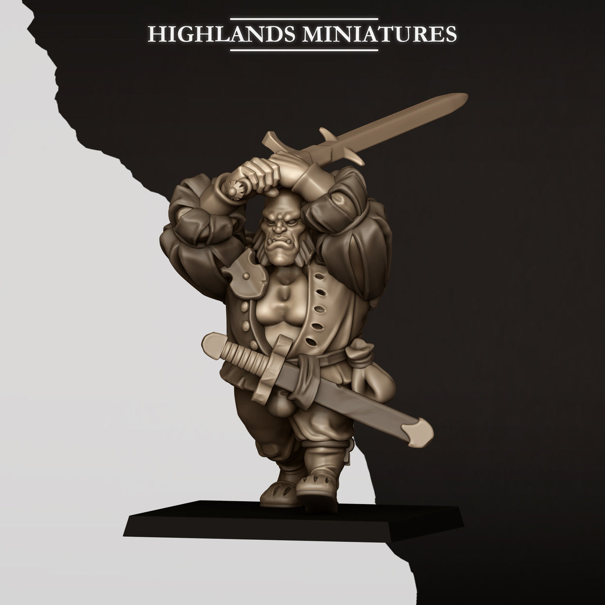 SUNLAND OGRES WITH ZWEIHANDER  by Highland Miniatures