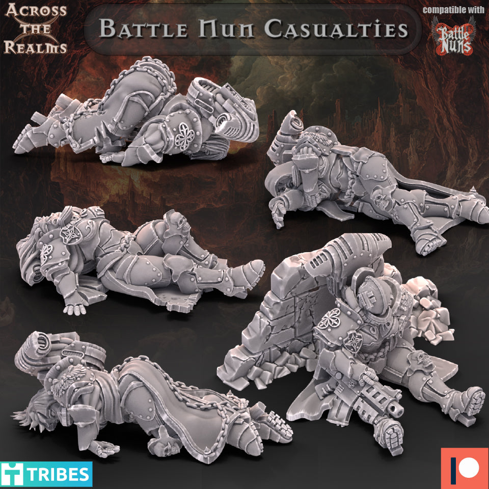 Battle Nun Casualties by Across the Realms Miniatures