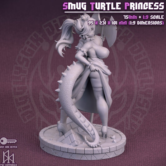 Smug Turtle Princess by Jigglystix Pin Up Factory Miniatures