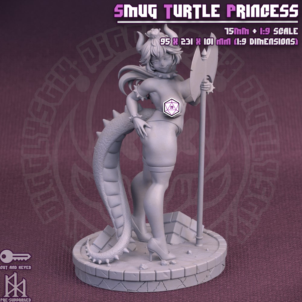 Smug Turtle Princess by Jigglystix Pin Up Factory Miniatures