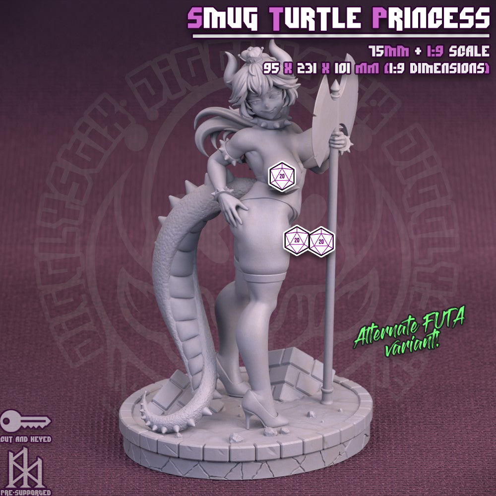 Smug Turtle Princess by Jigglystix Pin Up Factory Miniatures