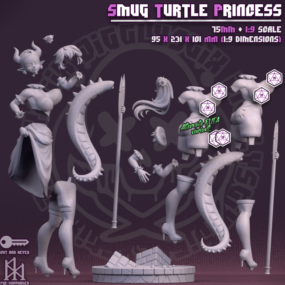 Smug Turtle Princess by Jigglystix Pin Up Factory Miniatures
