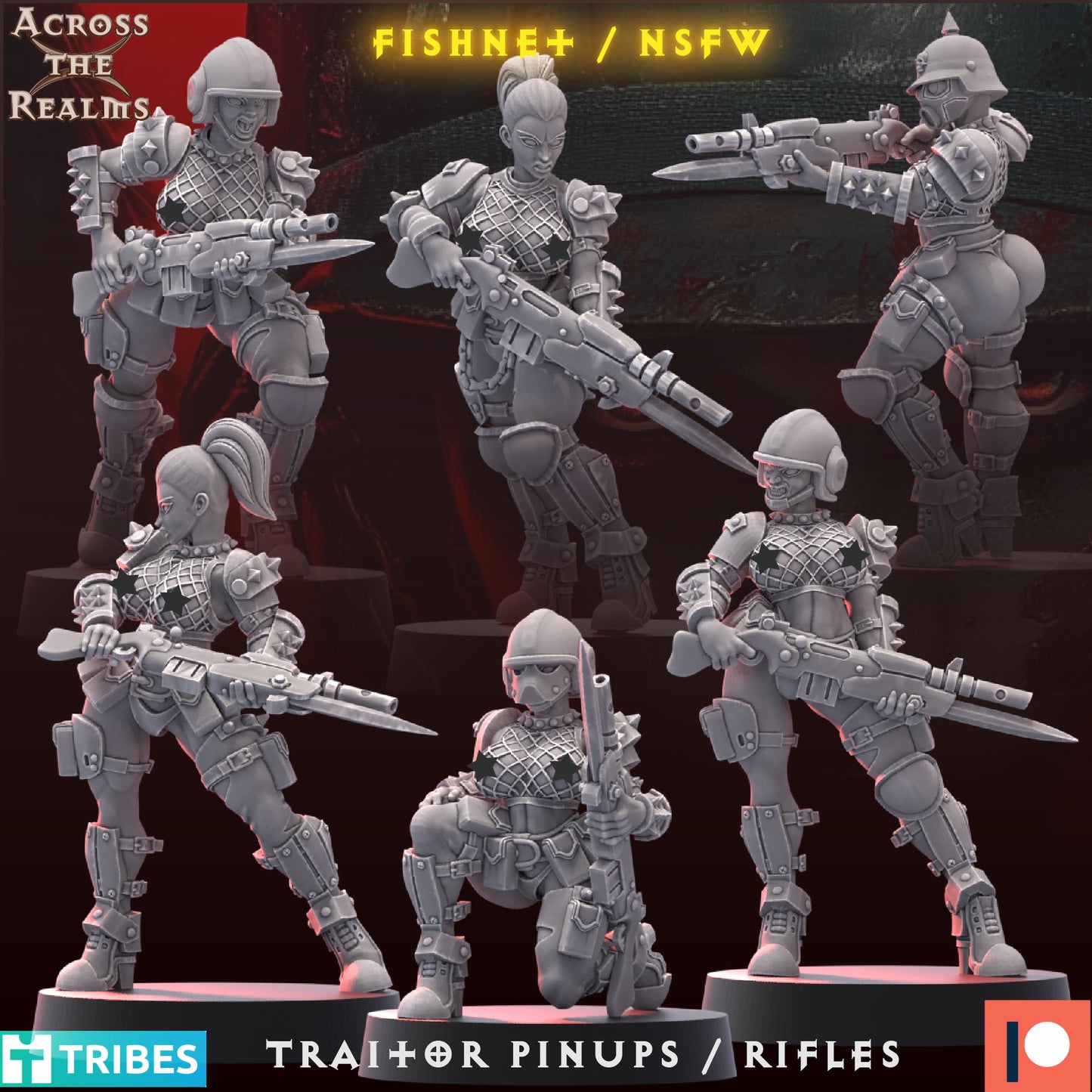 Traitor Pinups with Rifles  by Across the Realms Miniatures
