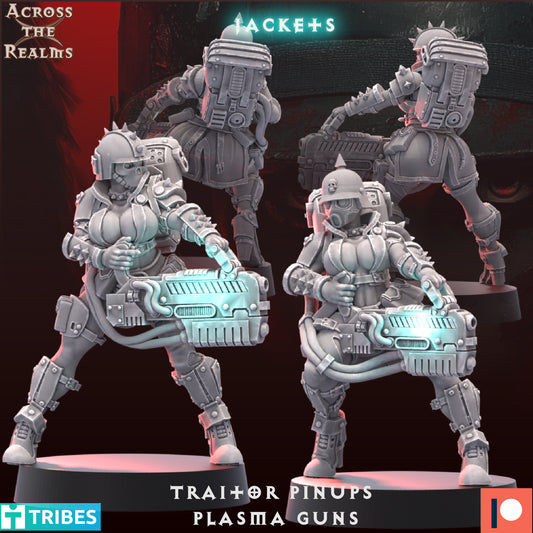 Traitor Pinups with Plasma Guns by Across the Realms Miniatures