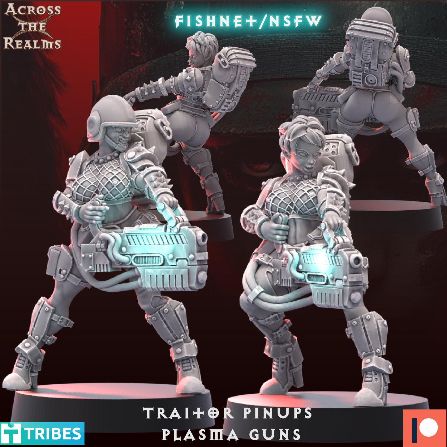 Traitor Pinups with Plasma Guns by Across the Realms Miniatures