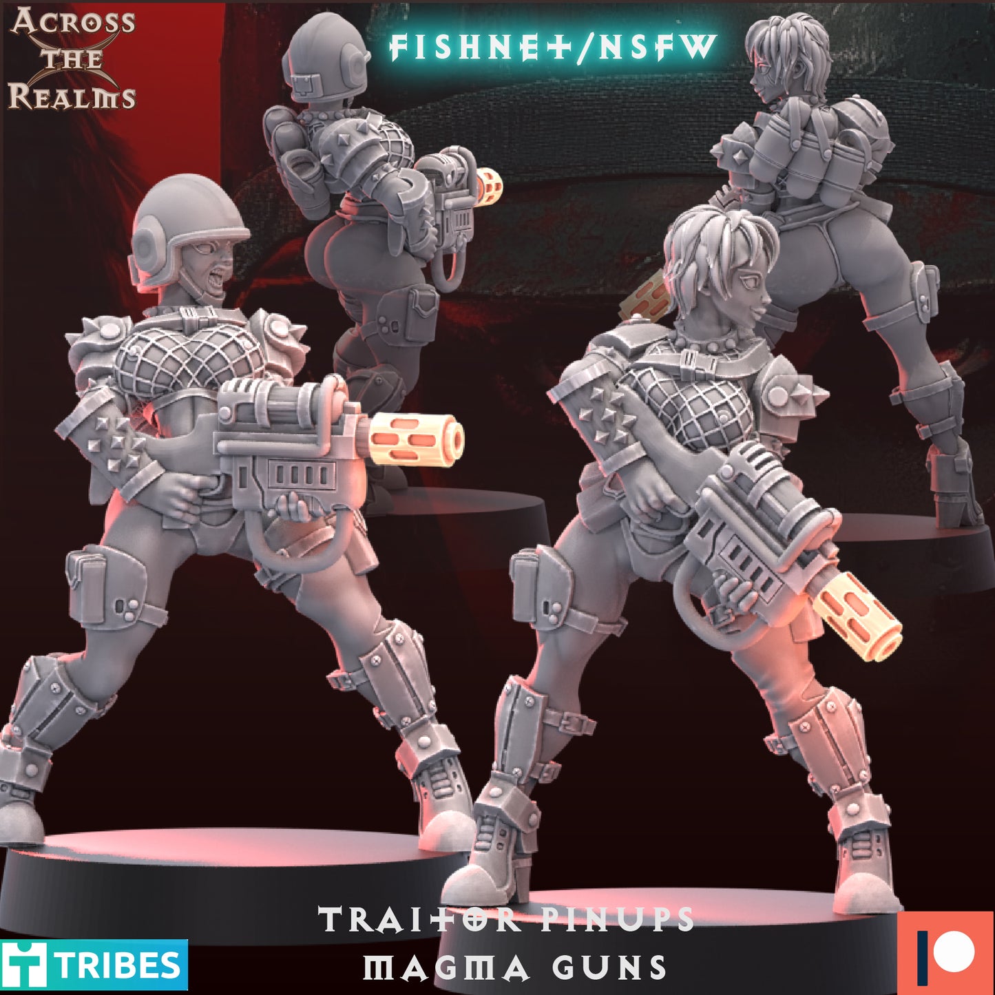 Traitor Pinups with Magma Guns by Across the Realms Miniatures