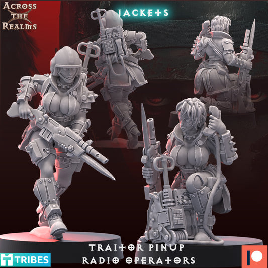 Traitor Pinup Radio Operators by Across the Realms Miniatures