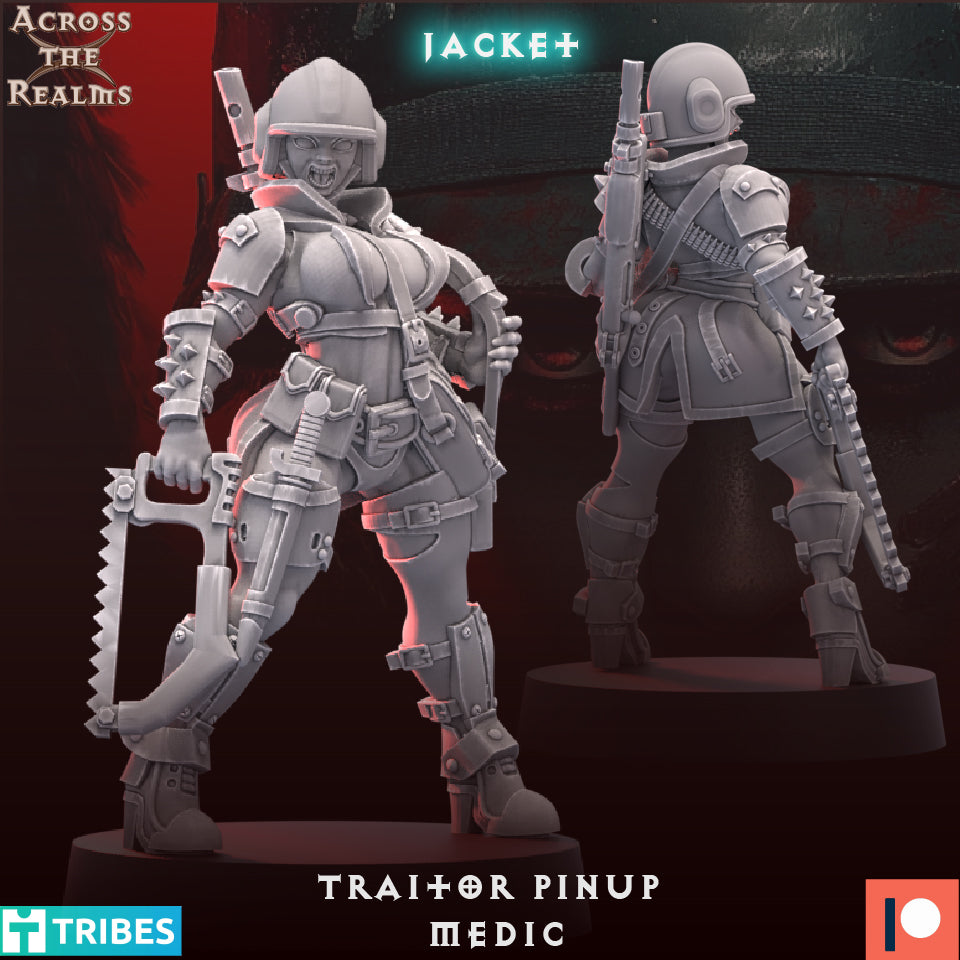 Traitor Pinup Medic by Across the Realms Miniatures