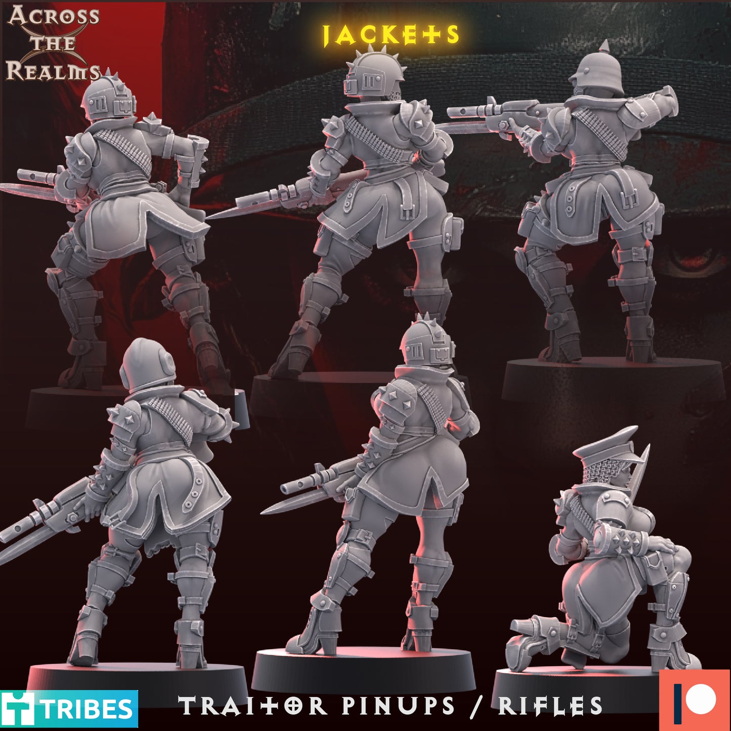 Traitor Pinups with Rifles  by Across the Realms Miniatures