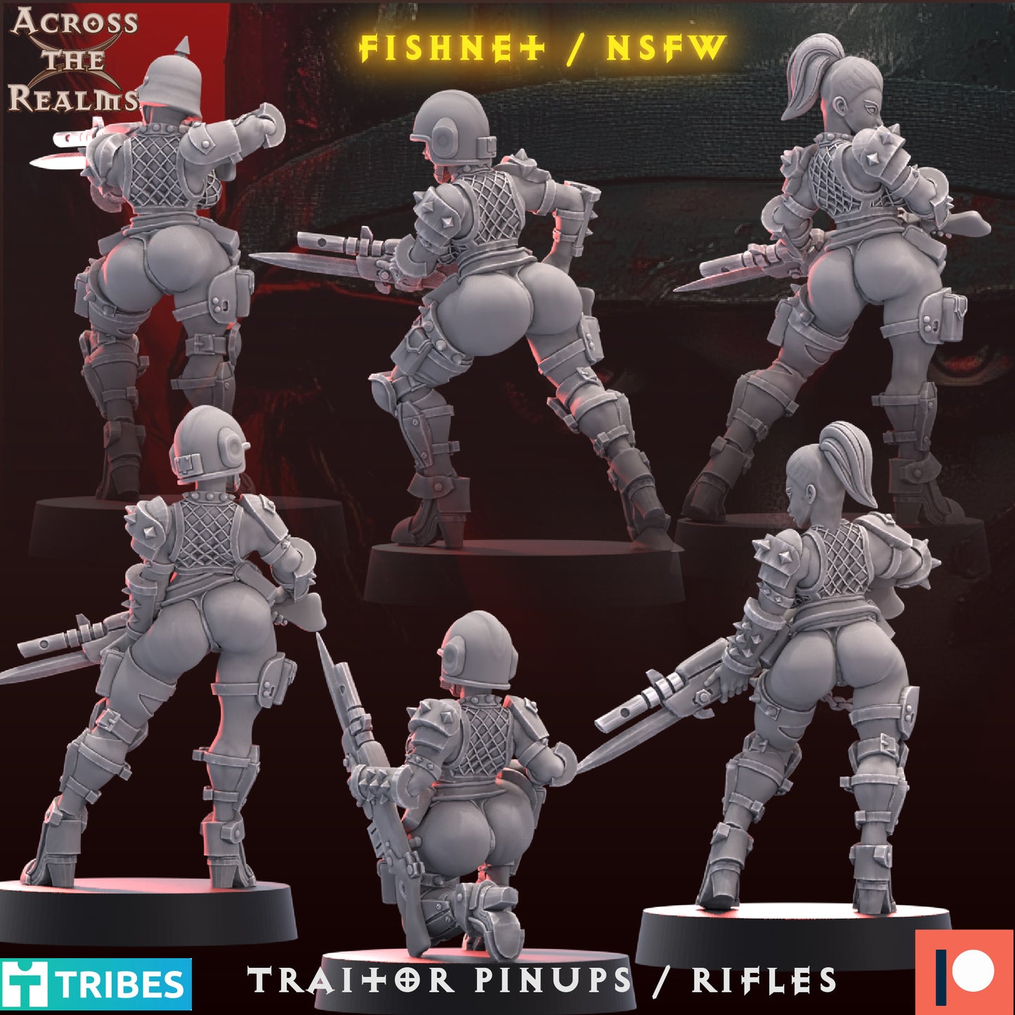 Traitor Pinups with Rifles  by Across the Realms Miniatures