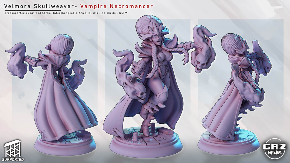 Velmora Skullweaver – Vampire Necromancer by Gaz Minis