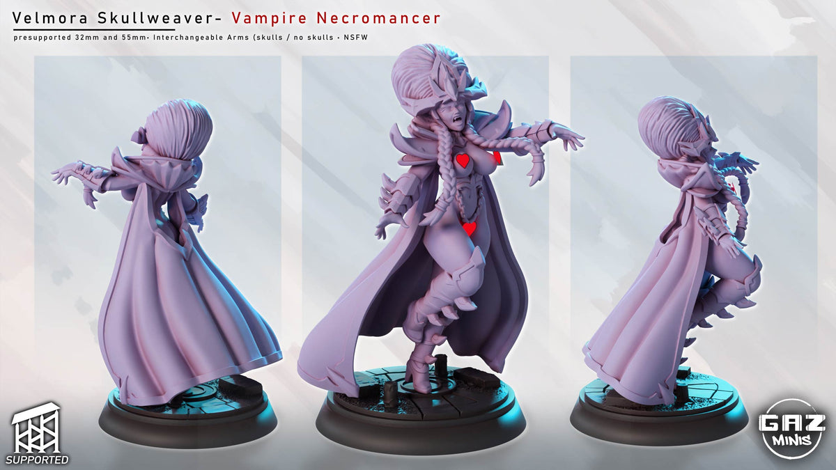 Velmora Skullweaver – Vampire Necromancer by Gaz Minis