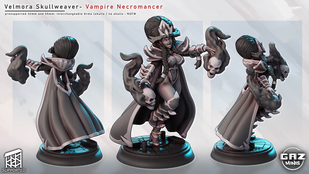 Velmora Skullweaver – Vampire Necromancer by Gaz Minis