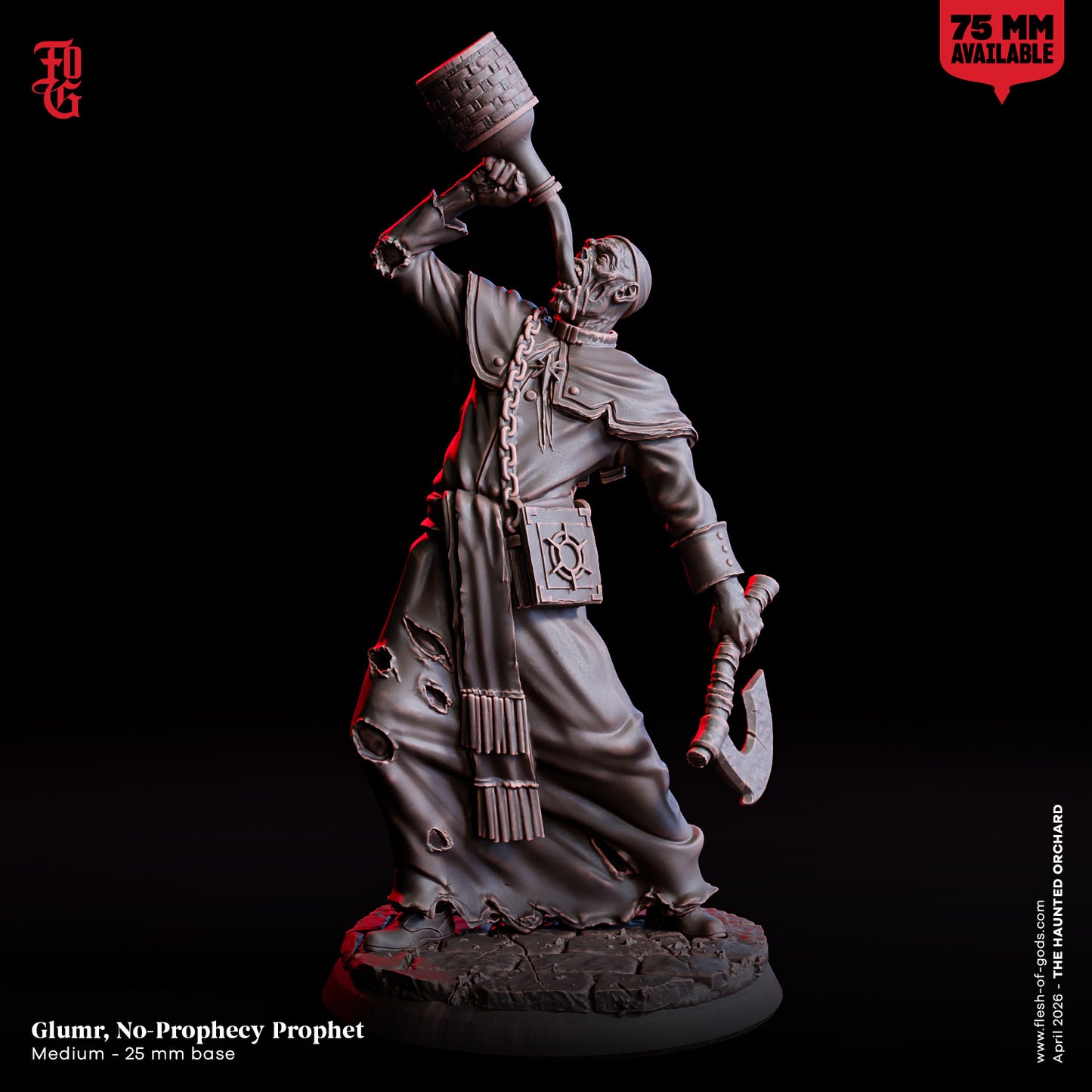 Glumr, No-Prophecy Prophet from "Haunted Orchid" by Flesh of Gods Miniatures